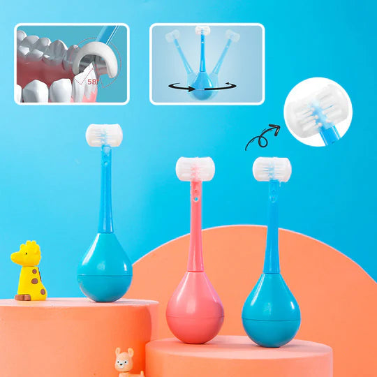 Three-sided Children's Toothbrush