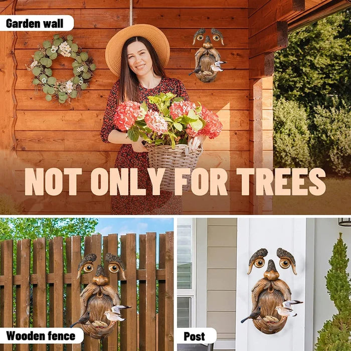 Unique Bird Feeders for Outdoors-Old Man Tree Art