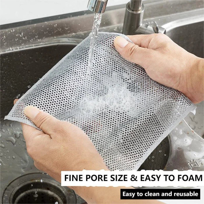 Multipurpose Wire Dishwashing Rags for Wet and Dry